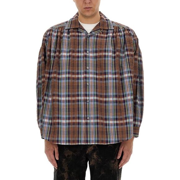 Aïe Men Seersucker Cotton Shirt